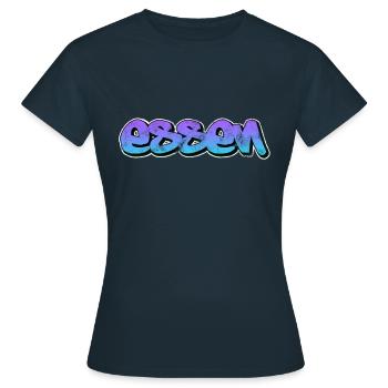 eat - Women's T-Shirt - navy - Front - AI Model Female 172 dark (172cm)