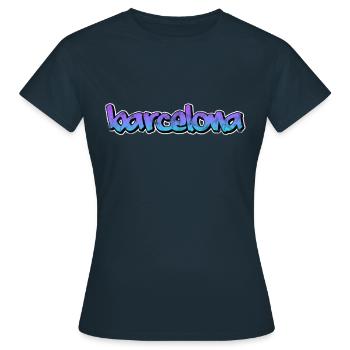 Barcelone - T-shirt Femme - marine - Devant - AI Model Female 172 dark (172cm)