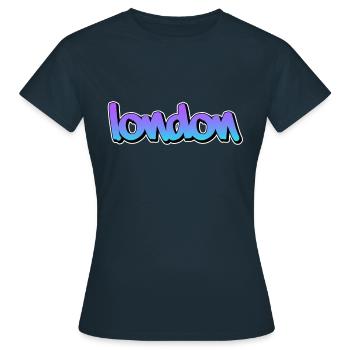Londres - T-shirt Femme - marine - Devant - AI Model Female 172 dark (172cm)