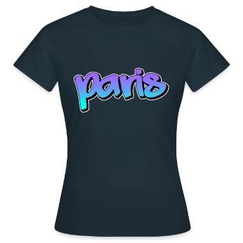 Paris - Women's T-Shirt - navy - Front - AI Model Female 172 dark (172cm)