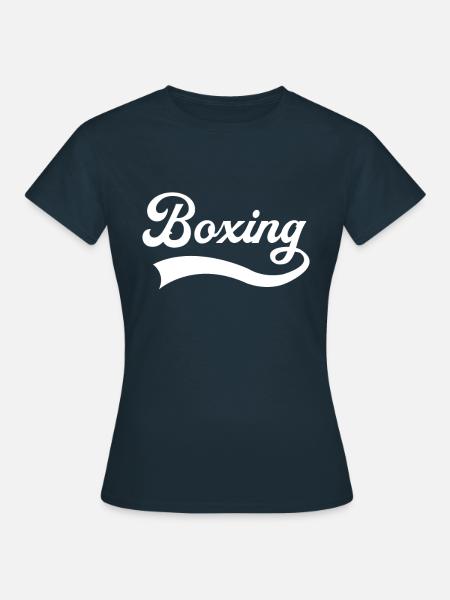 Boxen Schriftzug - Frauen T-Shirt - Navy