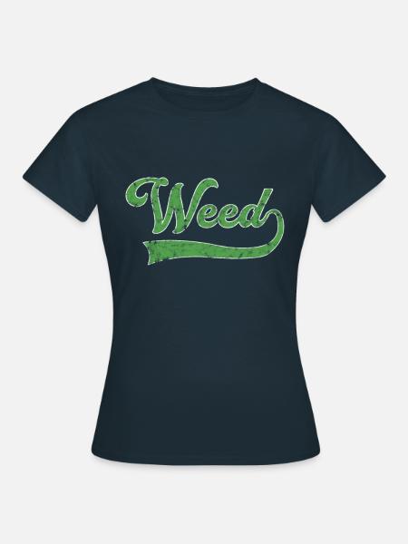 Weed Schriftzug - Frauen T-Shirt - Navy