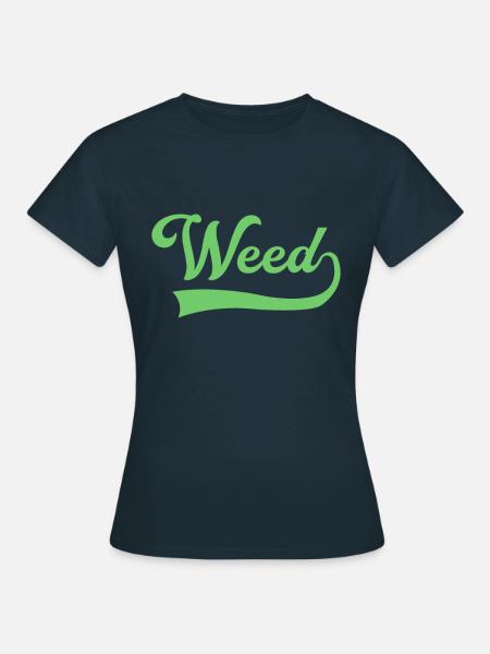 Weed Schriftzug - Frauen T-Shirt - Navy