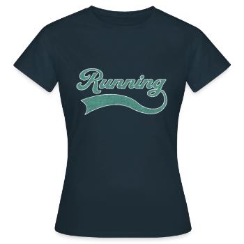 Running Endurance Sports Lettering - T-shirt Femme - marine - Devant - AI Model Female 172 dark (172cm)