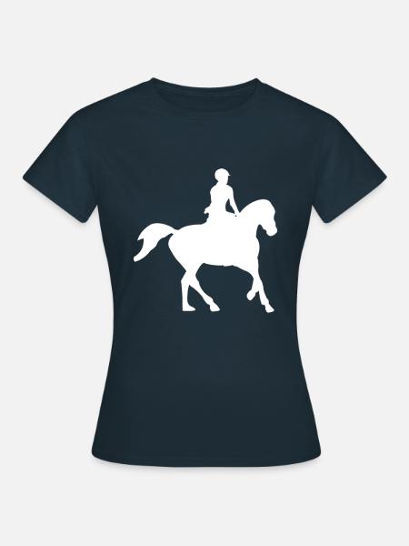 Pferde Reiten - Frauen T-Shirt - Navy