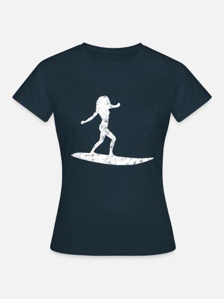 Snowboarding Silhouette - Frauen T-Shirt - Navy