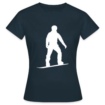 Snowboarding Silhouette - Women's T-Shirt - navy - Front - AI Model Female 172 dark (172cm)