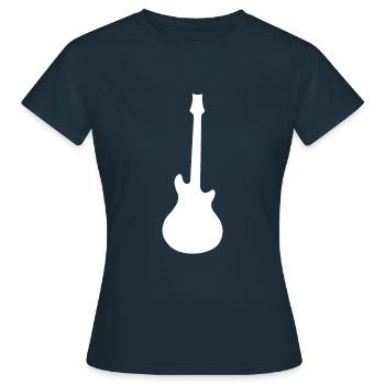 Silhouette de guitare rock - T-shirt Femme - marine - Devant - AI Model Female 172 dark (172cm)