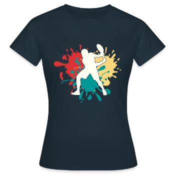 Tennis Silhouette - T-shirt Femme - marine - Devant - AI Model Female 172 dark (172cm)