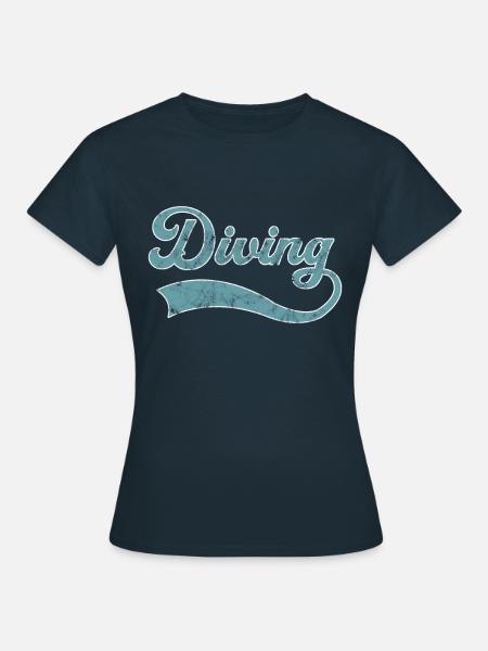 Tauchen Schriftzug - Frauen T-Shirt - Navy