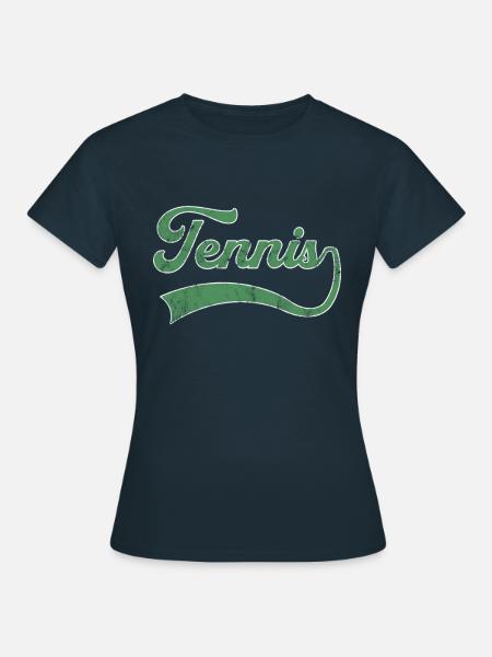 Tennis Schriftzug - Frauen T-Shirt - Navy