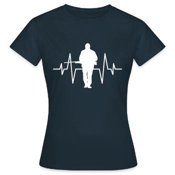 Battement de cœur de Hunter Hunt - T-shirt Femme - marine - Devant - AI Model Female 172 dark (172cm)