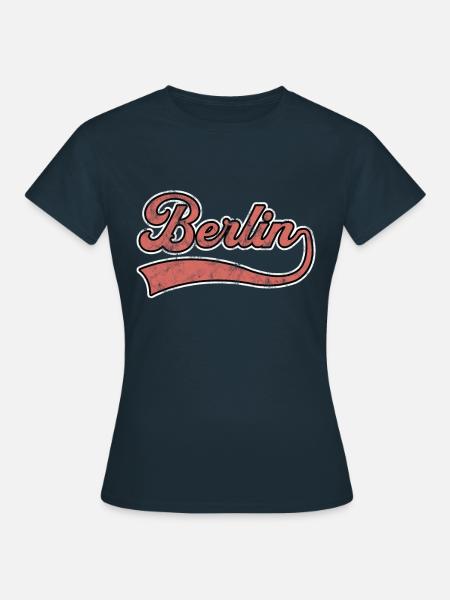 Berlin Schriftzug - Frauen T-Shirt - Navy