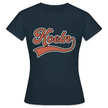 Lettrage de Cologne - T-shirt Femme - marine - Devant - AI Model Female 172 dark (172cm)