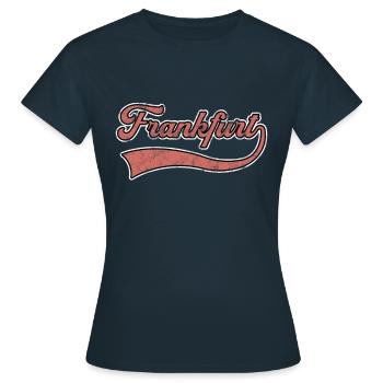 Lettrage de Francfort - T-shirt Femme - marine - Devant - AI Model Female 172 dark (172cm)