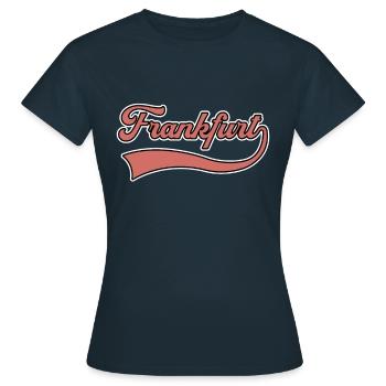 Lettrage de Francfort - T-shirt Femme - marine - Devant - AI Model Female 172 dark (172cm)