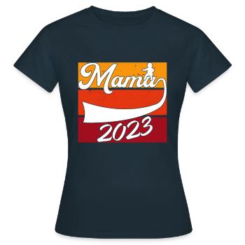 Mom 2023 - Women's T-Shirt - navy - Front - AI Model Female 172 dark (172cm)