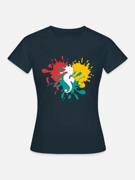 Seepferdchen - Frauen T-Shirt - Navy