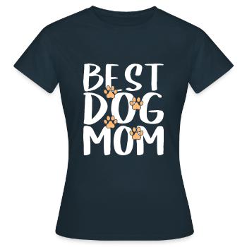 Beste Hunde Mama - Frauen T-Shirt - Navy - Vorne - AI Model Female 172 dark (172cm)