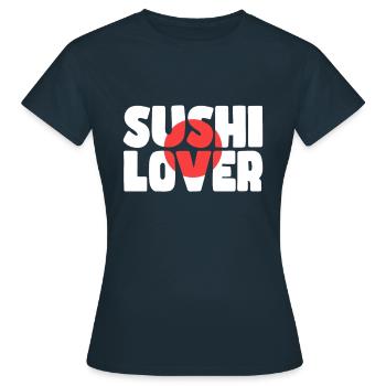 Sushi Liebhaber - Frauen T-Shirt - Navy - Vorne - AI Model Female 172 dark (172cm)