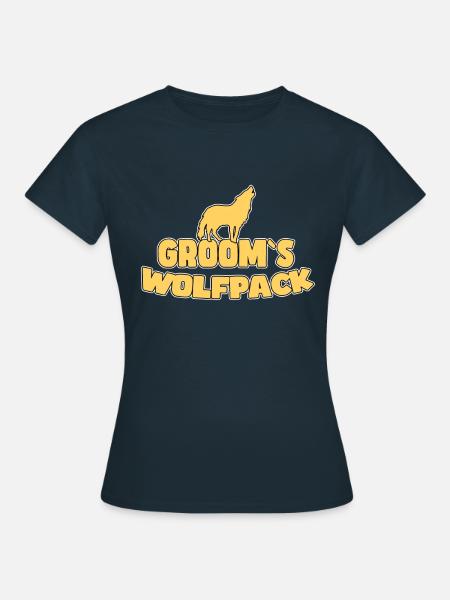 Bräutigam`s Wolfsrudel - Frauen T-Shirt - Navy