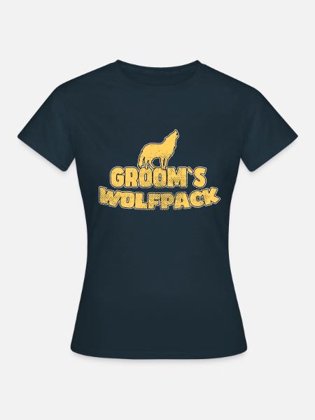 Bräutigam`s Wolfsrudel - Frauen T-Shirt - Navy