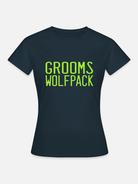 Bräutigam`s Wolfsrudel - Frauen T-Shirt - Navy