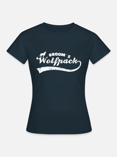 Bräutigam`s Wolfsrudel - Frauen T-Shirt - Navy