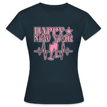 Bonne année !! - T-shirt Femme - marine - Devant - AI Model Female 172 dark (172cm)