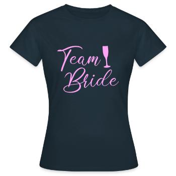 team bride Team Bride - Women's T-Shirt - navy - Front - AI Model Female 172 dark (172cm)