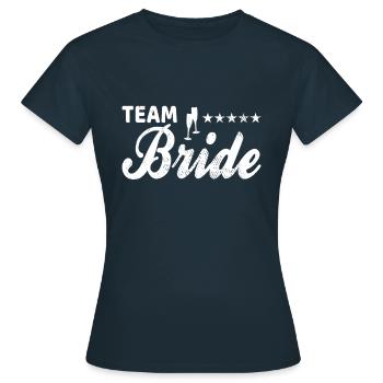 team bride Team Bride - Women's T-Shirt - navy - Front - AI Model Female 172 dark (172cm)