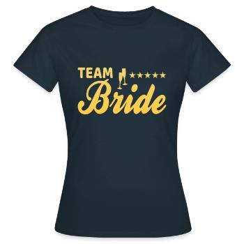 team bride Team Bride - Women's T-Shirt - navy - Front - AI Model Female 172 dark (172cm)
