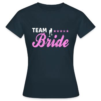 team bride Team Bride - Women's T-Shirt - navy - Front - AI Model Female 172 dark (172cm)