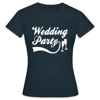 Fête de mariage - T-shirt Femme - marine - Devant - AI Model Female 172 dark (172cm)