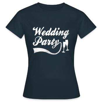 Fête de mariage - T-shirt Femme - marine - Devant - AI Model Female 172 dark (172cm)