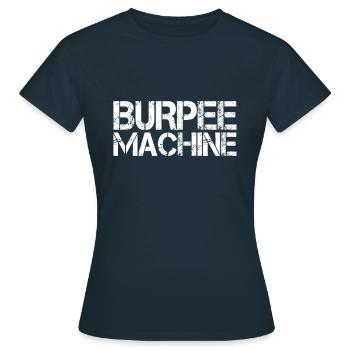 Burpee Machine - Women's T-Shirt - navy - Front - AI Model Female 172 dark (172cm)
