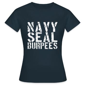 Burpees Shirt - Frauen T-Shirt - Navy - Vorne - AI Model Female 172 dark (172cm)