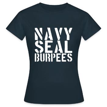 Burpees Shirt - Frauen T-Shirt - Navy - Vorne - AI Model Female 172 dark (172cm)