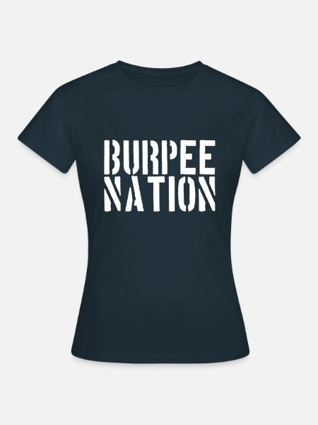 Burpees Nation - Frauen T-Shirt - Navy