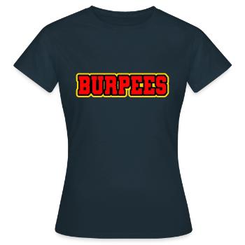 Burpee's bright lettering - Women's T-Shirt - navy - Front - AI Model Female 172 dark (172cm)
