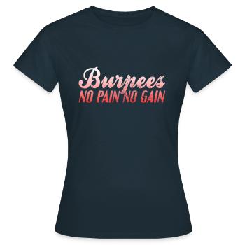 Burpees pas de douleur pas de gain - T-shirt Femme - marine - Devant - AI Model Female 172 dark (172cm)