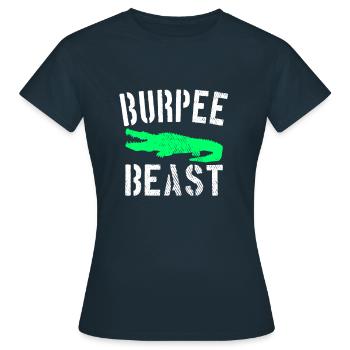 Burpee Beast - Frauen T-Shirt - Navy - Vorne - AI Model Female 172 dark (172cm)