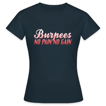 Burpees pas de douleur pas de gain - T-shirt Femme - marine - Devant - AI Model Female 172 dark (172cm)