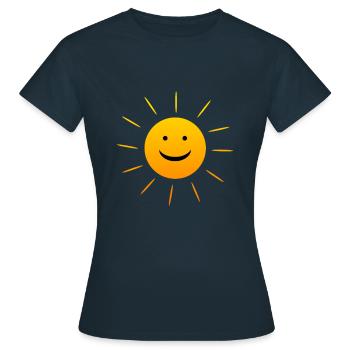Soleil bonne humeur - T-shirt Femme - marine - Devant - AI Model Female 172 dark (172cm)
