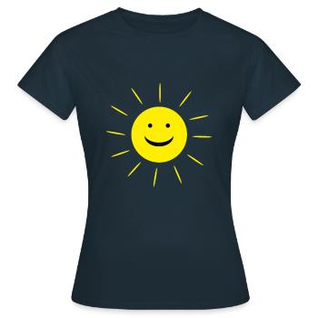 Soleil bonne humeur - T-shirt Femme - marine - Devant - AI Model Female 172 dark (172cm)