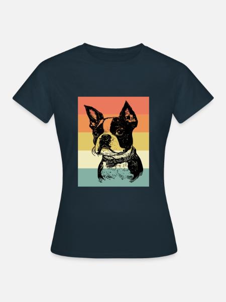 Boston Terrier - Frauen T-Shirt - Navy