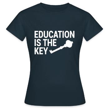 Éducation Dicton clé - T-shirt Femme - marine - Devant - AI Model Female 172 dark (172cm)