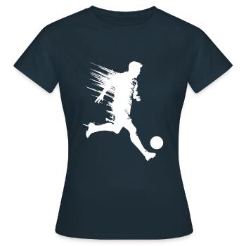 Silhouette de footballeur - T-shirt Femme - marine - Devant - AI Model Female 172 dark (172cm)