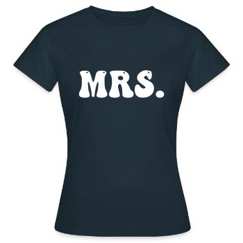 Mr. and Mrs. Partnerlook - Women's T-Shirt - navy - Front - AI Model Female 172 dark (172cm)