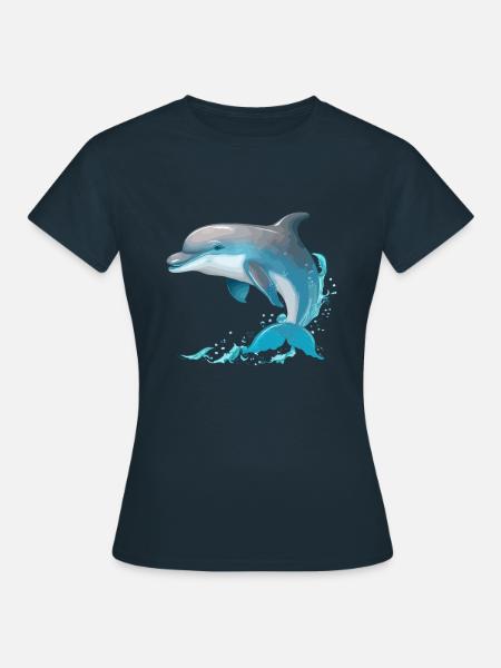 Delfin - Frauen T-Shirt - Navy